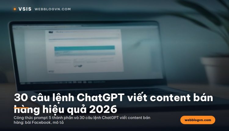 30 câu lệnh ChatGPT viết content bán hàng hiệu quả 2026