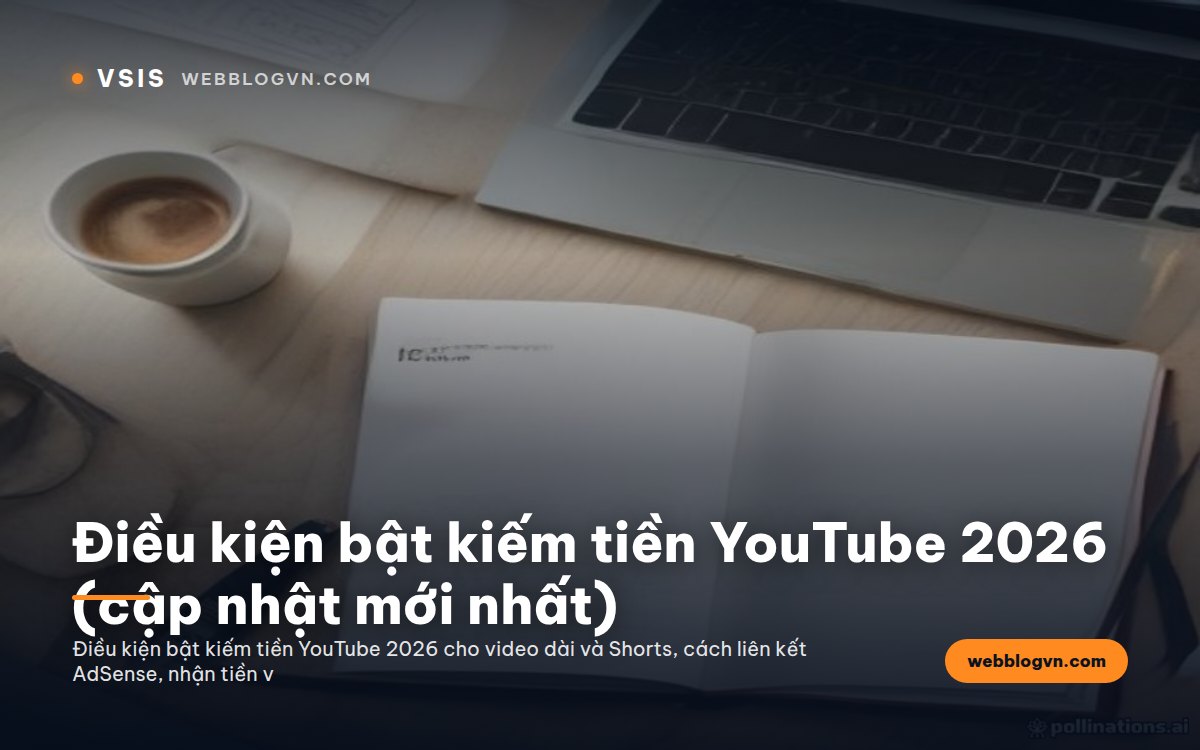 Điều kiện bật kiếm tiền YouTube 2026 (cập nhật mới nhất)